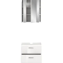 Hioshop Ice badkamer I60 wit hoogglans- wit