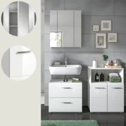 Hioshop Ice badkamer I59 wit hoogglans- wit