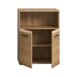 Hioshop Ice badkamerkast 2 deuren- 1 plank eiken decor