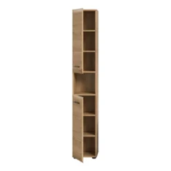 Hioshop Ice kolomkast 2 deuren- 1 plank eiken decor