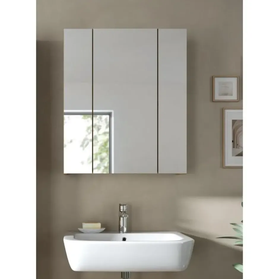 Hioshop Ice spiegelkast eiken decor