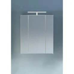 Hioshop Ice spiegelkast inclusief verlichting 3 spiegeldeuren wit hoogglans-