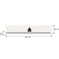 Hioshop Ice wandplank wit- hoogglans wit