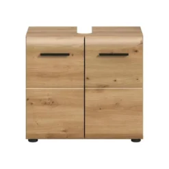 Hioshop Ice wastafel 2 deuren eiken decor