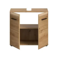 Hioshop Ice wastafel 2 deuren eiken decor