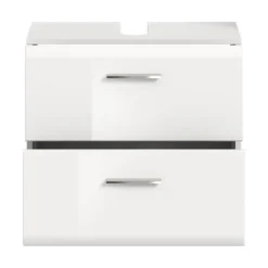 Hioshop Ice wastafel 2 lades wit hoogglans- wit