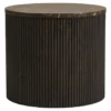Hioshop Ida salontafel hoektafel Ø45cm marmerdecor bruin