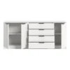 Hioshop Kopenhagen dressoir 4 laden- 3 deuren wit