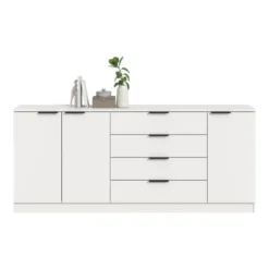 Hioshop Kopenhagen dressoir 4 laden- 3 deuren wit