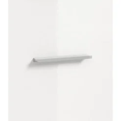 Hioshop Lambada badkamerkast 2 deuren- 1 lade wit hoogglans- eiken decor