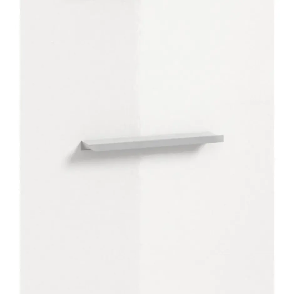 Hioshop Lambada wastafel 2 deuren wit hoogglans- eiken decor