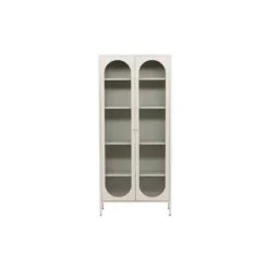 Hioshop Lima vitrinekast 2 deuren beige