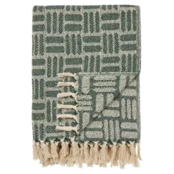 Hioshop Line plaid 130×180cm groen