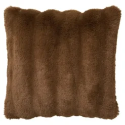 Hioshop Lærke sierkussen 45×45cm imitatiebont bruin