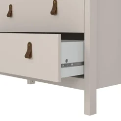 Hioshop Madrid vitrinekast 2 deuren 3 lades cashmere