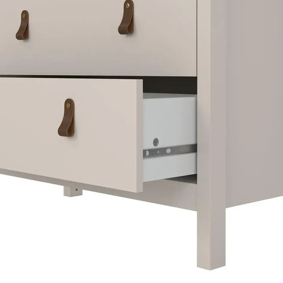 Hioshop Madrid vitrinekast 2 deuren 3 lades cashmere