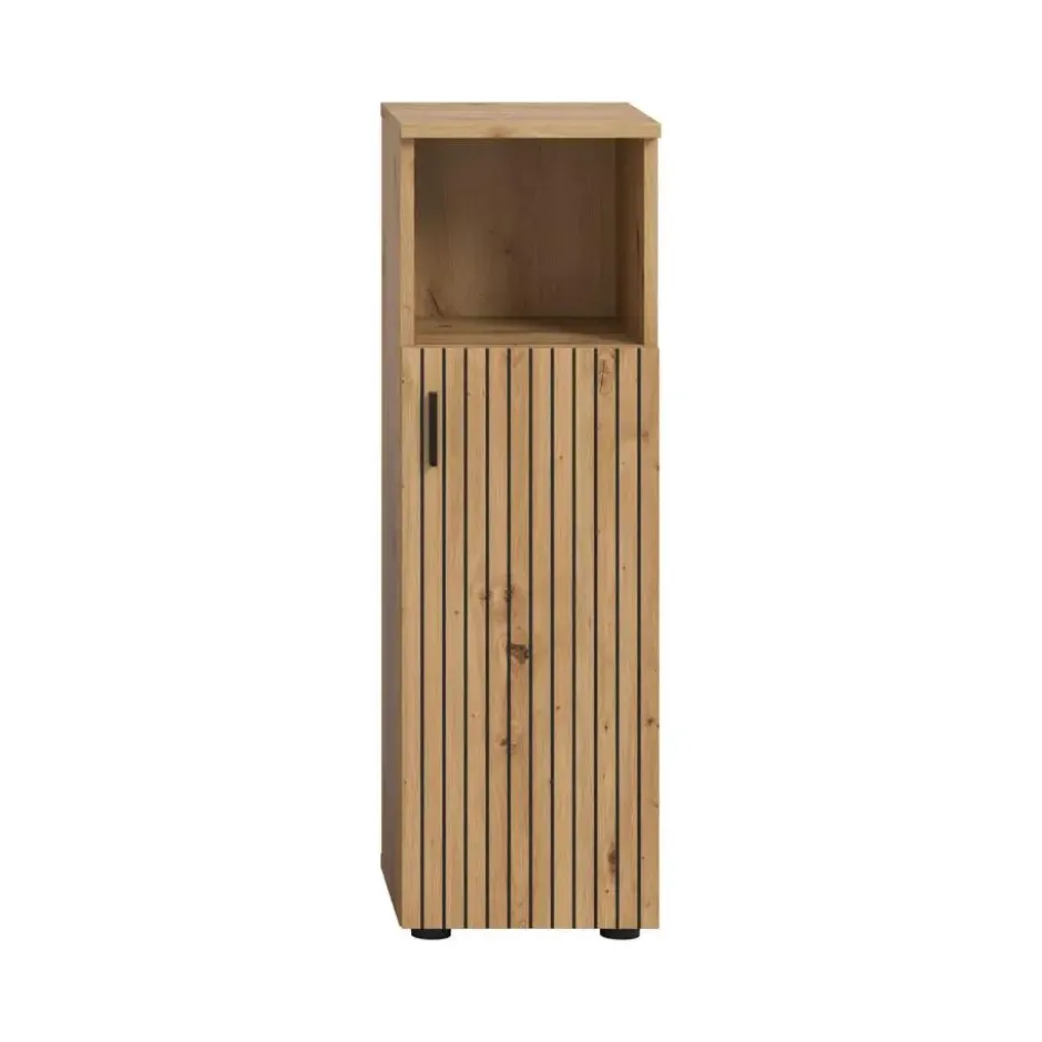 Hioshop Mone badkamerkast 1 deur- 1 plank eiken decor