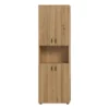 Hioshop Mone kolomkast 4 deuren- 1 plank eiken decor