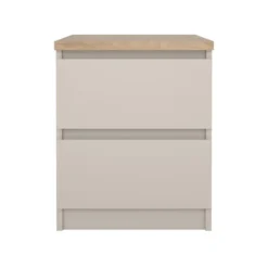 Hioshop Naia nachtkastje 2 lades eikdecor