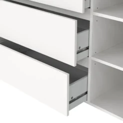 Hioshop Next kommode 1 deur 3 lades wit