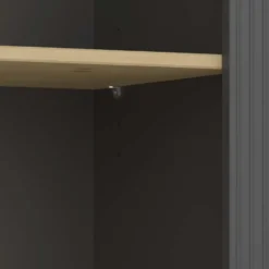 Hioshop Nola wandkast 4 planken koffiekleur