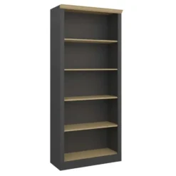 Hioshop Nola wandkast 4 planken koffiekleur