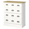 Hioshop Orienty schoenenkast 2 kleppen wit