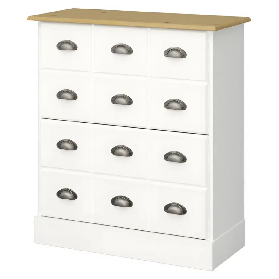 Hioshop Orienty schoenenkast 2 kleppen wit