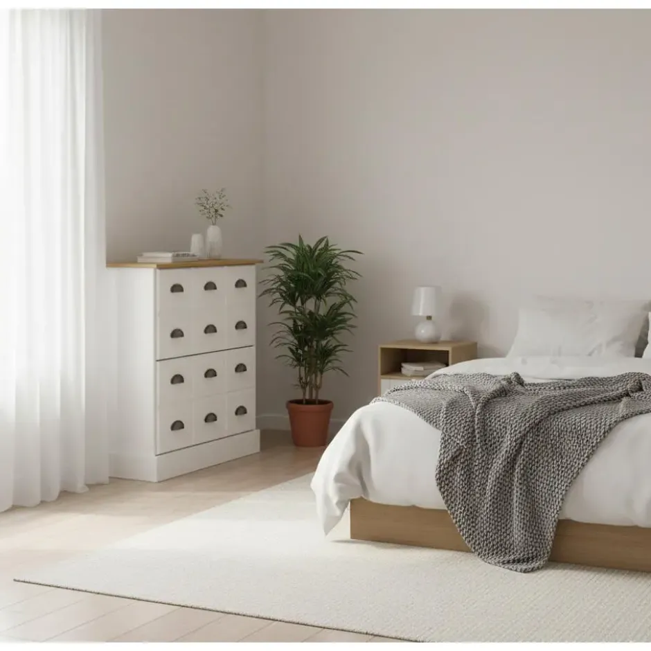 Hioshop Orienty schoenenkast 2 kleppen wit