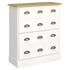 Hioshop Orienty schoenenkast 2 kleppen wit