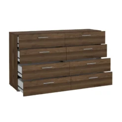 Hioshop Pepe kommode 8 lades walnoot decor