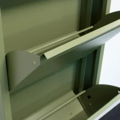 Hioshop Pisa schoenenkast groen metaal met 9 vakken