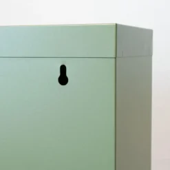 Hioshop Pisa schoenenkast groen metaal met 9 vakken