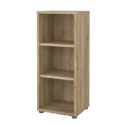 Hioshop Prima wandkast 3 vakken eikenstructuurdecor