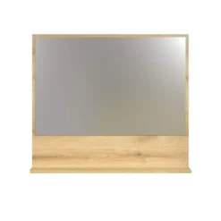 Hioshop PureBliss spiegel bad 80cm met plank eik decor
