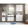 Hioshop Riff spiegelkast Ø70 cm 1 deur wit