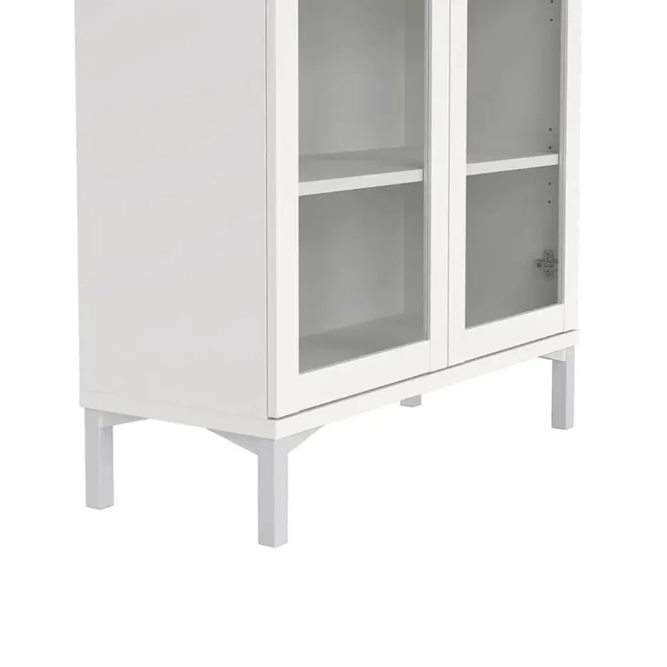 Hioshop Roma vitrinekast 2 deuren wit