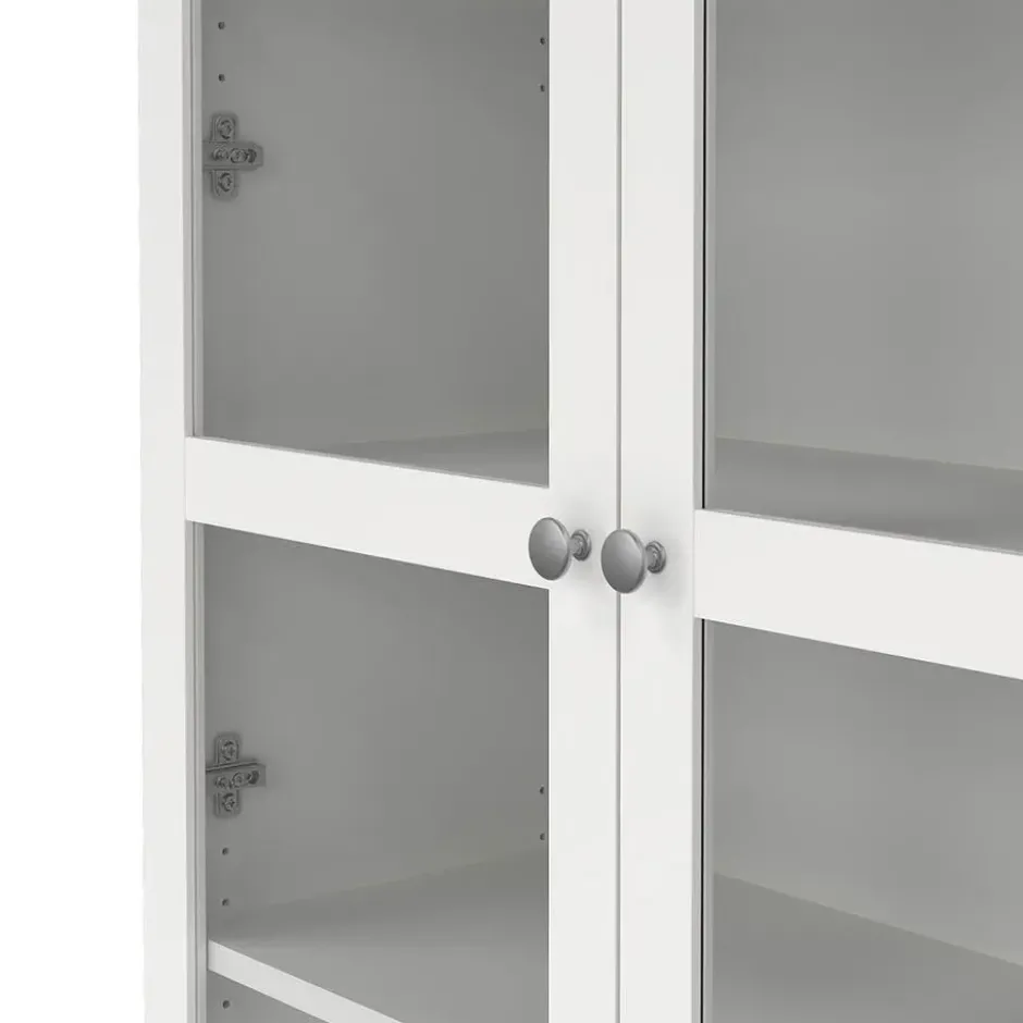 Hioshop Roma vitrinekast 2 deuren wit