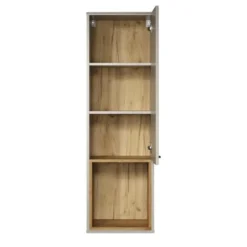 Hioshop SaoPaulo vitrinekast wandrek 1 deur- 1 plank kashmir