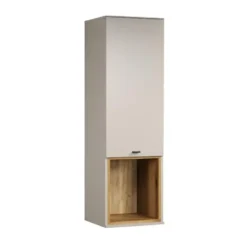 Hioshop SaoPaulo vitrinekast wandrek 1 deur- 1 plank kashmir