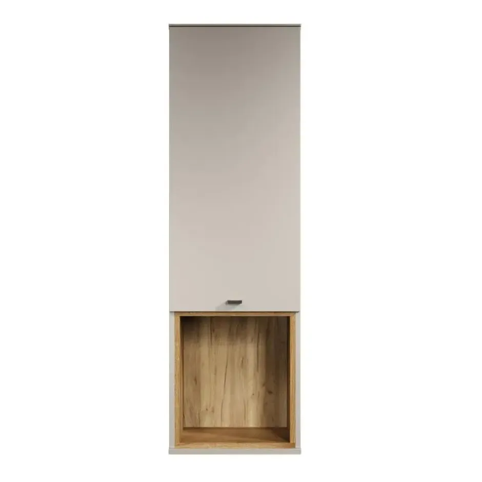 Hioshop SaoPaulo vitrinekast wandrek 1 deur- 1 plank kashmir