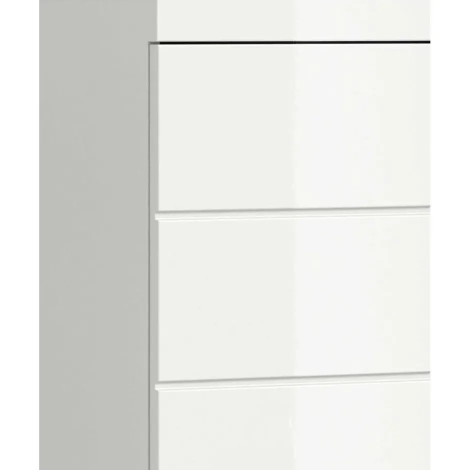 Hioshop Scout badkamerkast 1 deur- 1 lade wit hoogglans- wit