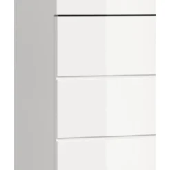 Hioshop Scout badkamerkast 1 deur- 1 lade wit hoogglans- wit