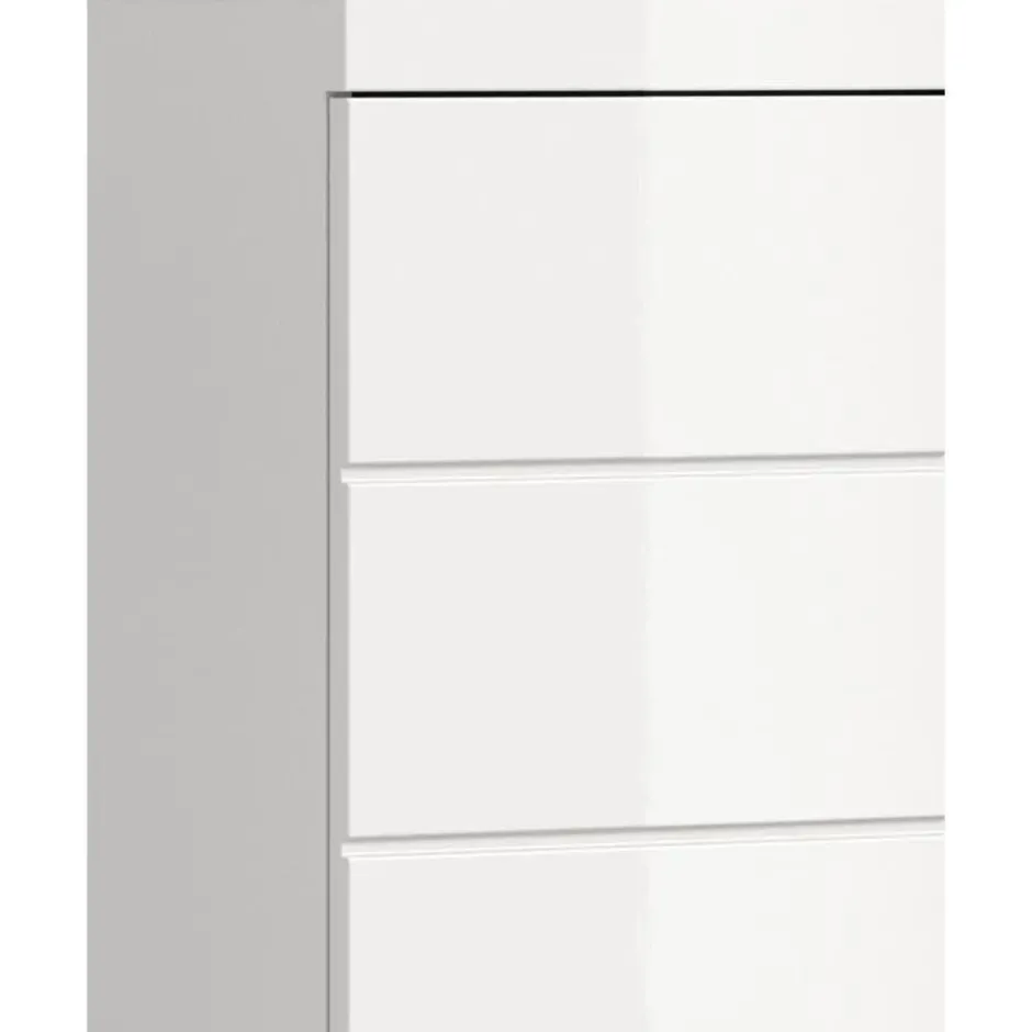 Hioshop Scout badkamerkast 1 deur- 1 lade wit hoogglans- wit