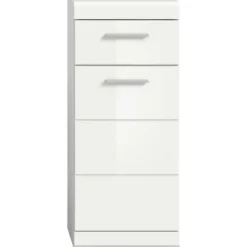 Hioshop Scout badkamerkast 1 deur- 1 lade wit hoogglans- wit