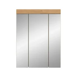 Hioshop Scout spiegelkast 3 spiegeldeuren salvie decor- eiken decor