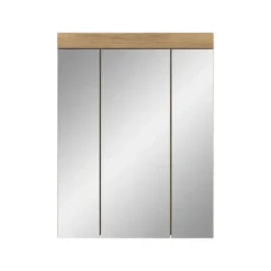 Hioshop Scout spiegelkast 3 spiegeldeuren eiken decor