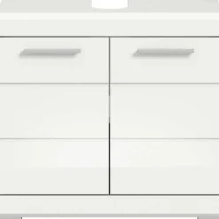 Hioshop Scout wastafel 2 deuren- 2 lades wit hoogglans- wit
