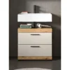 Hioshop Scout wastafel 2 lades kasjmier decor mat- eiken decor