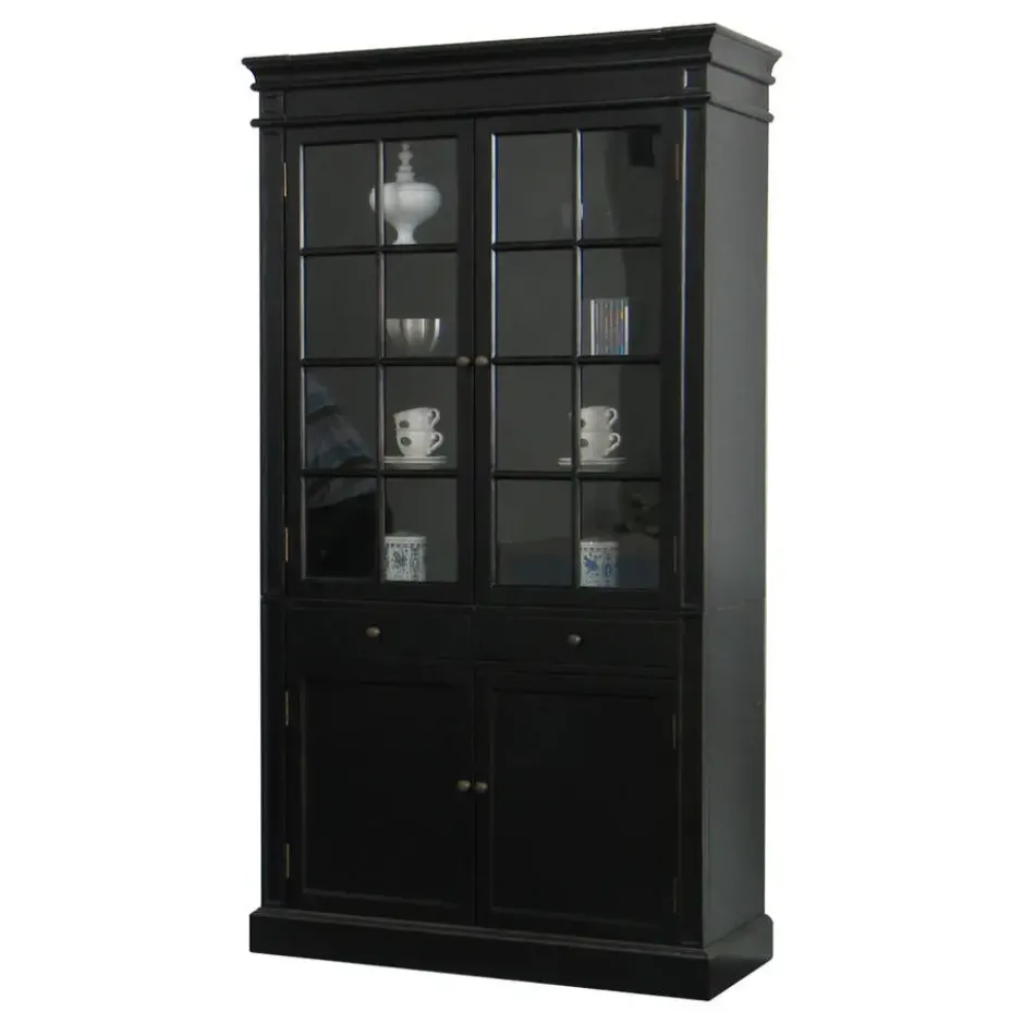 Hioshop Servieskast Mozart zwart dressoir met opzet